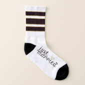 Just Married No Cold Feet  Personalized Custom Socks (Left Inside)