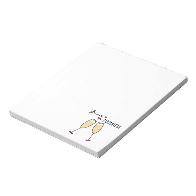 Just Married Notepad (Rotated)