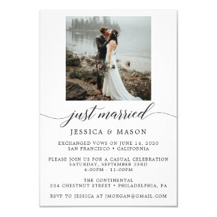 just married invitations zazzle