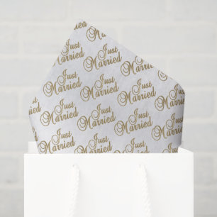 Just Married Pattern Tissue Paper