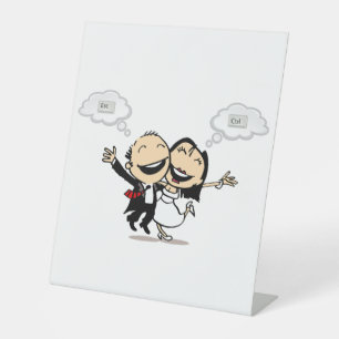 Just married pedestal sign