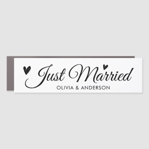 Just Married Personalised Newlywed Wedding Car Mag Car Magnet