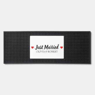 Just Married Personalized Bar Mat