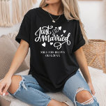 Just Married Personalized Couples Matching Wedding T-Shirt<br><div class="desc">Just Married Personalized Couples Matching Wedding T-Shirt</div>