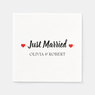Just Married Personalized Napkins