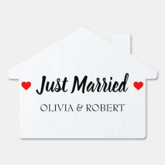 Just Married Personalized Sign