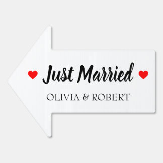 Just Married Personalized Sign