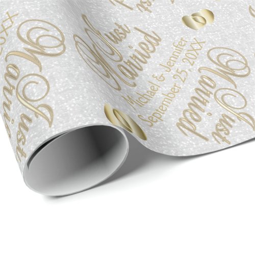 Just Married _ Personalized Wrapping Paper