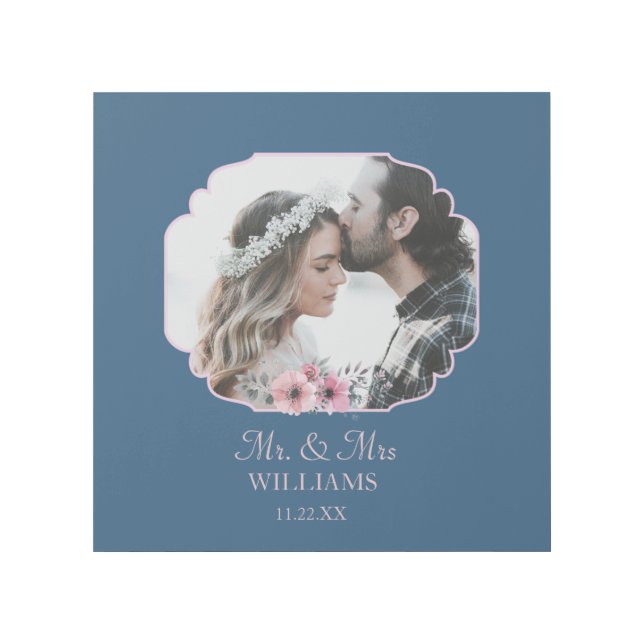 Just Married Photo Portrait Marriage Anniversary  Gallery Wrap (Front)