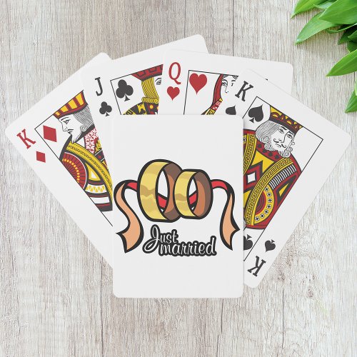 Just Married Playing Cards