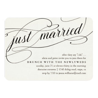 After Wedding Invitations Brunch At Last After Wedding Brunch Invitations In Dark Gray Or
