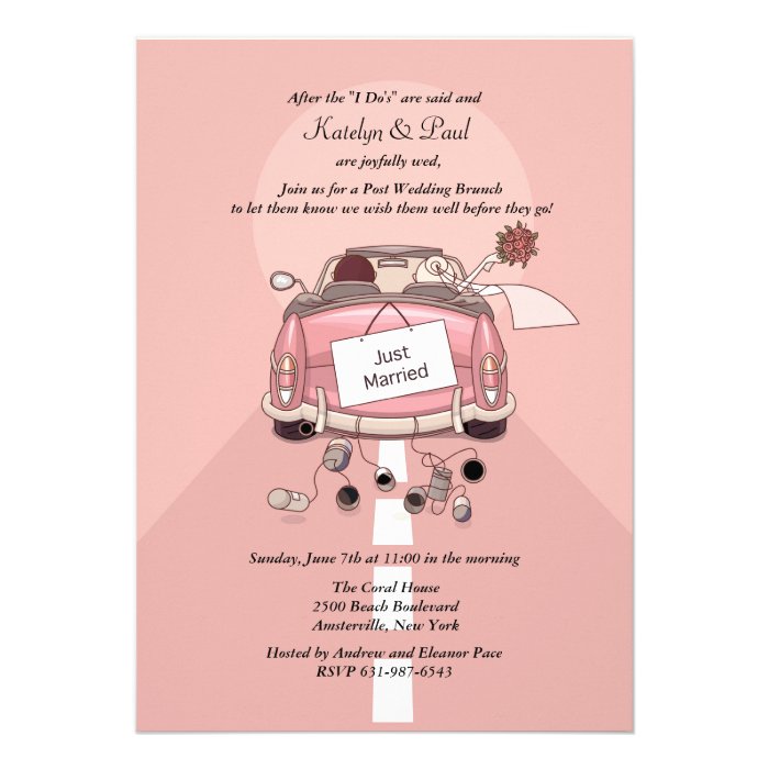 Just Married Post Wedding Brunch Invitation