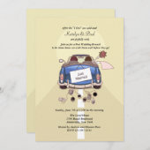 Just Married Post Wedding Brunch Invitation - yell (Front/Back)