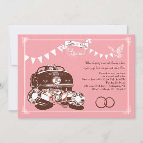 Just Married Post Wedding Brunch Invitations