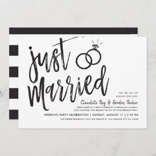 Just Married Post Wedding Party Invitation