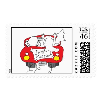 Just Married Postage Stamps