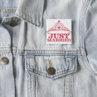 Just Married Princess Bride Tiara Weddings Button