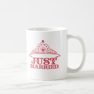 Just Married Princess Bride Tiara Weddings Coffee Mug