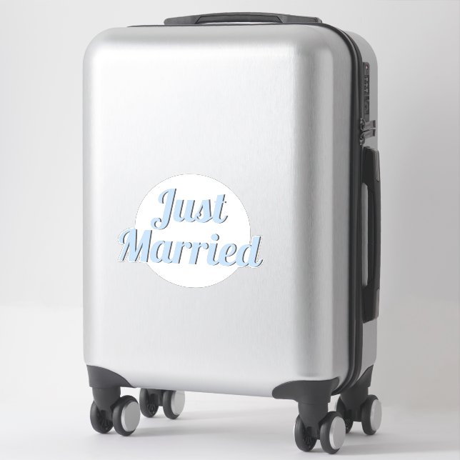 Just Married Retro Chic Stylish Cut-Out Shaped Sticker (Suitcase)