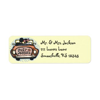 Just Married Return Address Labels by itsyourwedding at Zazzle
