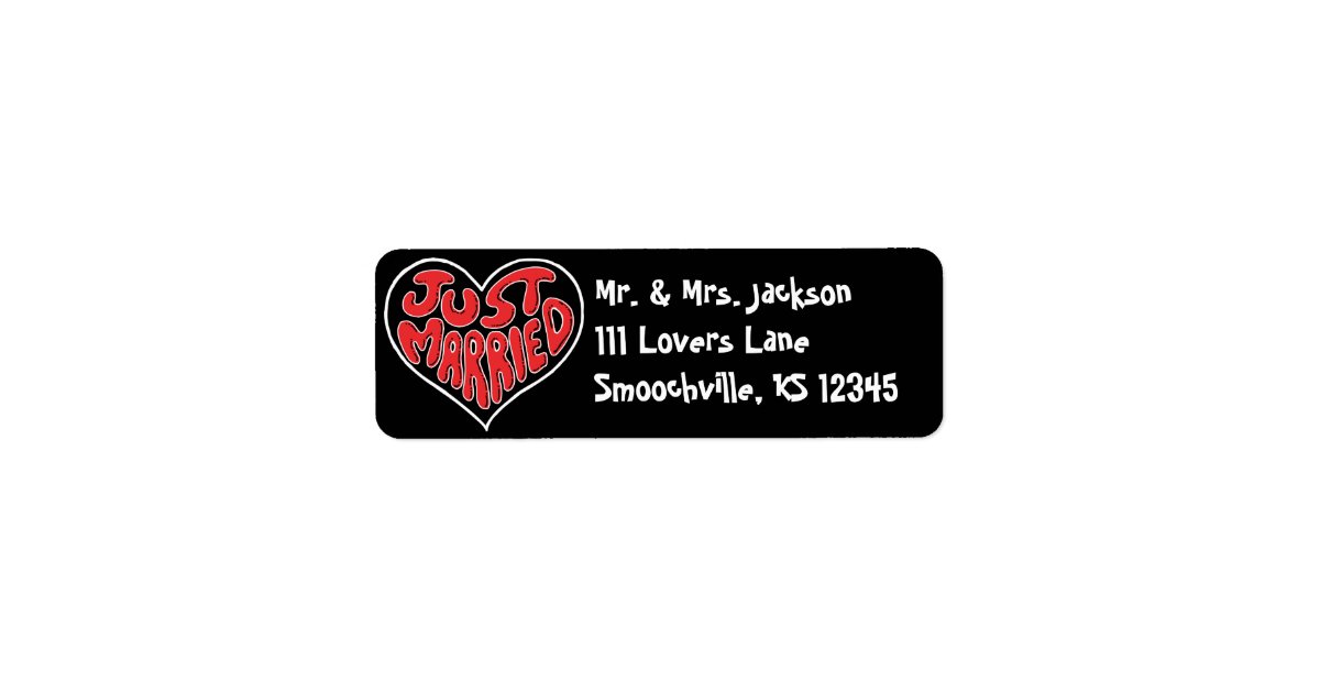 Just Married Return Address Labels