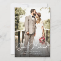 Just Married Script & Photo optional Reception