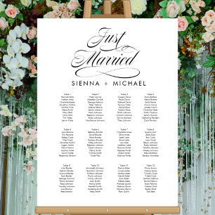 Just Married Seating Chart Foam Board