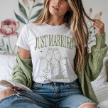 Just Married Shirts, Custom Bride & Groom Shirts<br><div class="desc">Celebrate love in style with our Just Married custom shirts – perfect for honeymoons, weddings, and anniversary photos. These personalized newlywed tees are designed for the bride and groom to wear together, making them a thoughtful wedding gift or a fun keepsake for newlyweds. Add your names, wedding date, or a...</div>