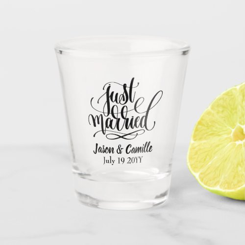Just Married Shot Glass