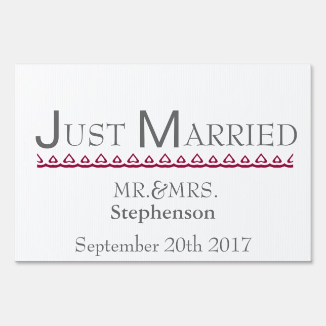 Just Married Sign (Front)