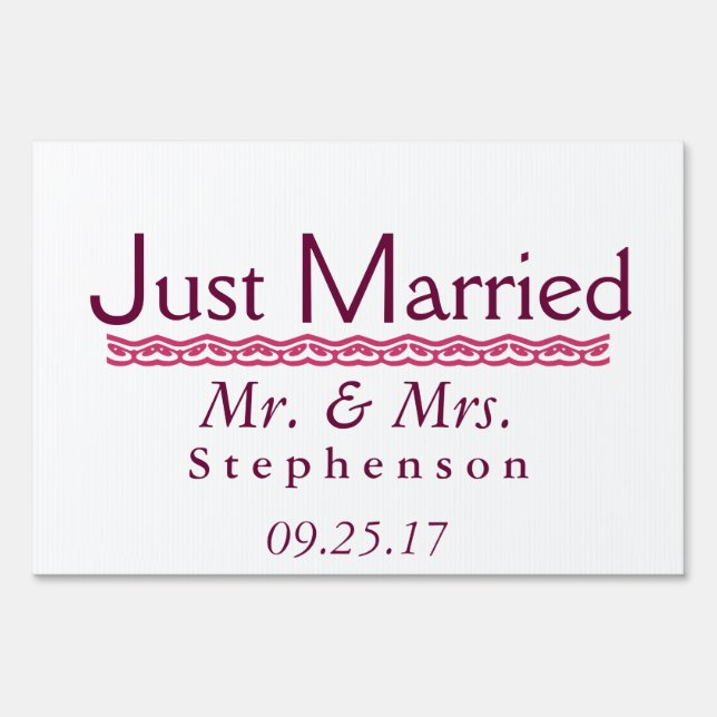 Just Married Sign (Front)