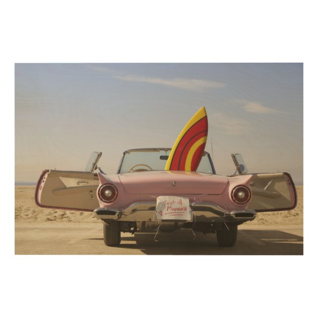 Just Married Sign And Surfboard (Front)