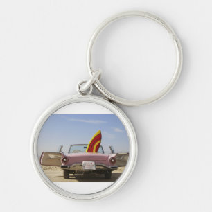 Just Married Sign And Surfboard Keychain