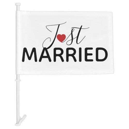 Just Married Sign Car Flag