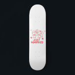 Just Married Skateboard<br><div class="desc">A drawing with cute couple with the text "Just Married".</div>
