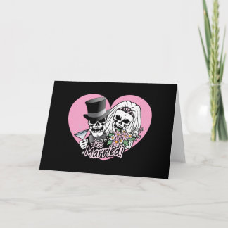 Just Married Skulls Announcement