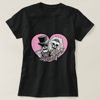 Just Married Skulls T-Shirt