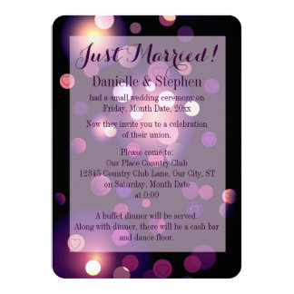 Just Married Spots and Hearts Invitation