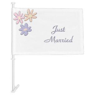 Just Married Spring Car Flag