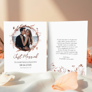 just married Spring Wedding Photo Announcement
