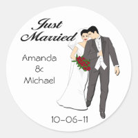 Just Married stickers