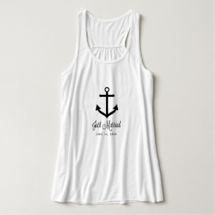 Just Married tank top custom date