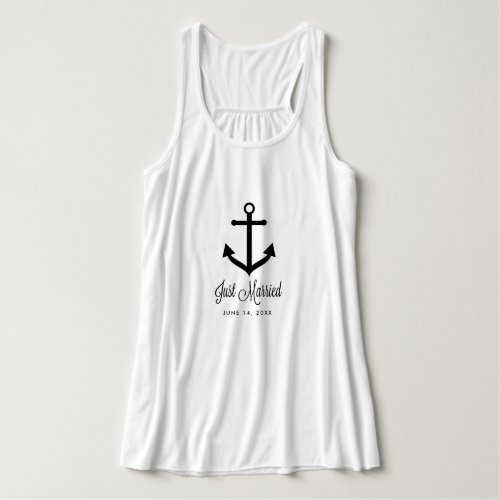 Just Married tank top custom date