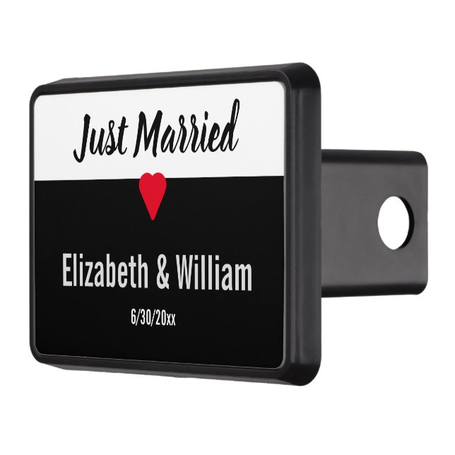 Just Married Template Hitch Cover (Left)