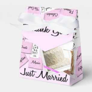Just Married Thank You Wedding Favor Box