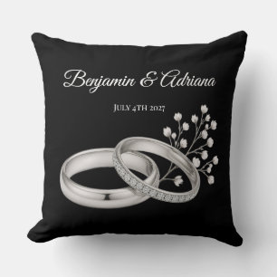 Just Married Throw Pillow