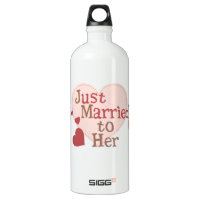Just Married to Her Aluminum Water Bottle