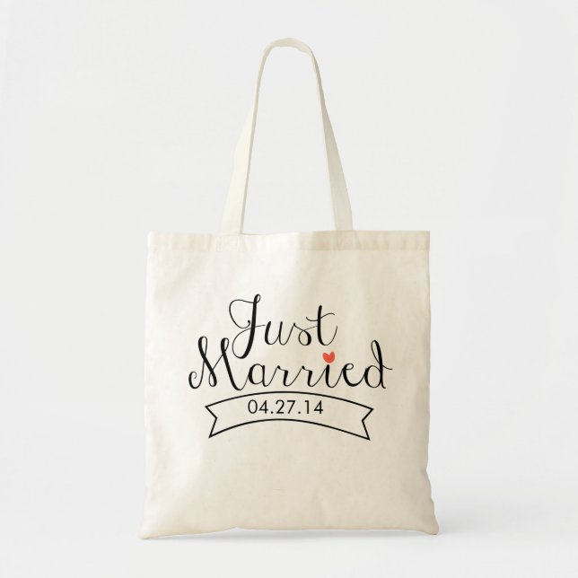 Just Married Tote Bag (Front)