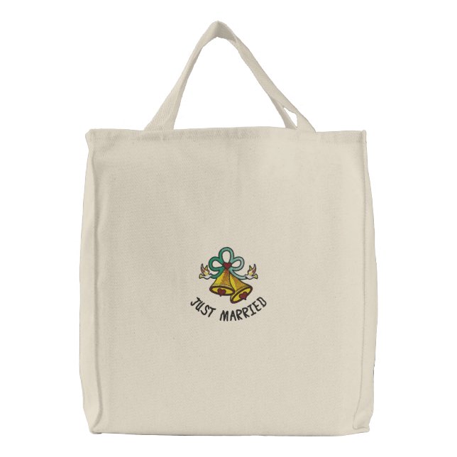 JUST MARRIED Tote Bag (Front)