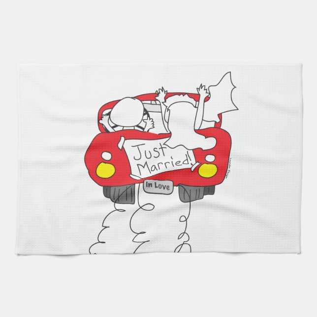 Just Married Towel (Horizontal)